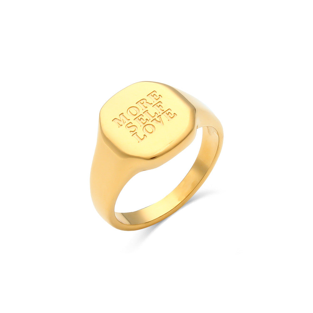 More Self Love Signet Ring