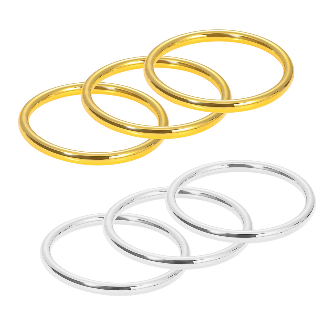 Simple Bangle Bracelet Set of 3