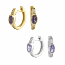 Load image into Gallery viewer, Lavender Haze Mini Hoops
